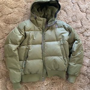 Northface green bomber jacket size xs